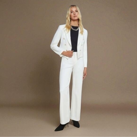 Lagence Dolly White Cropped Blazer Size Small Designer Luxury